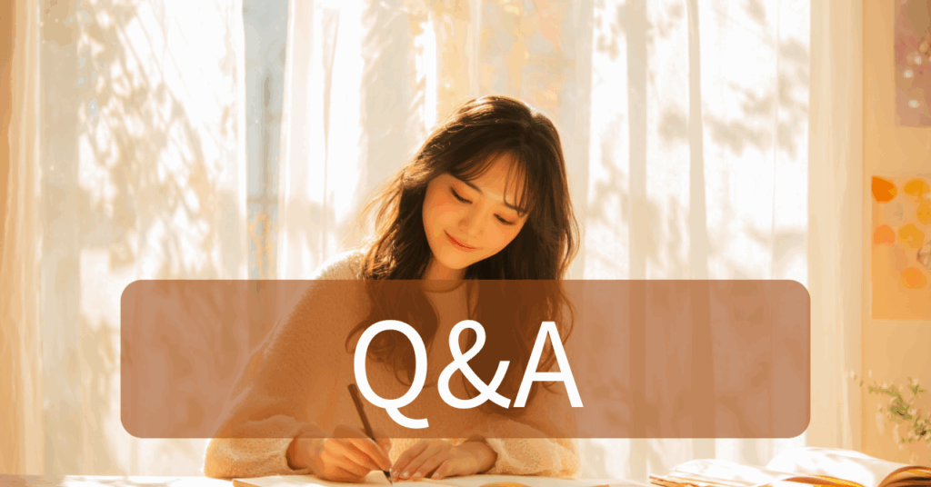 ノートに書く女性 Q&A