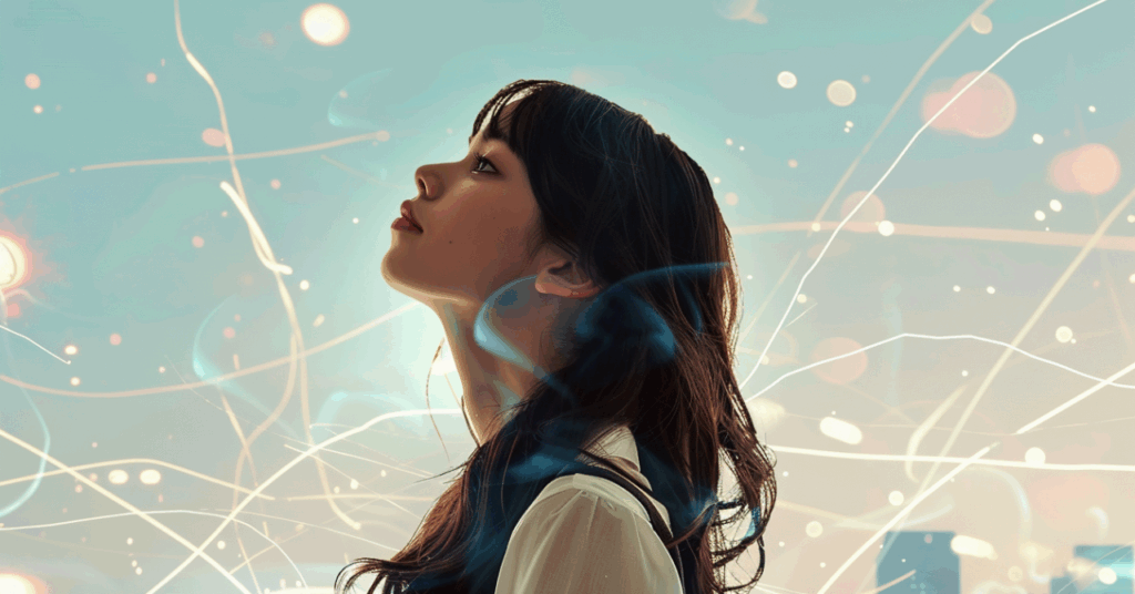 横顔の女性