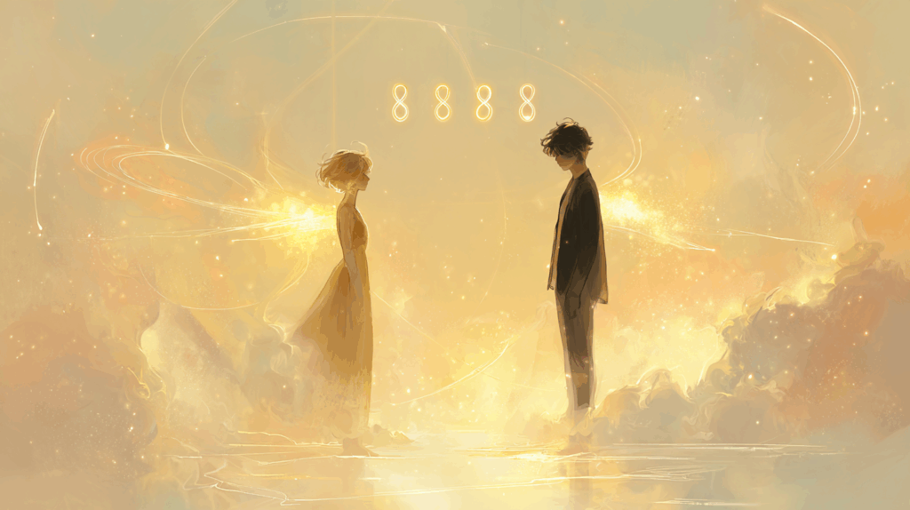8888 向かい合う男女