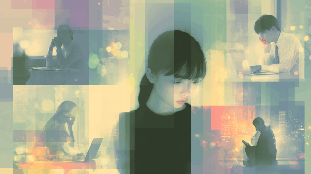 人々の人生をイメージした画像
