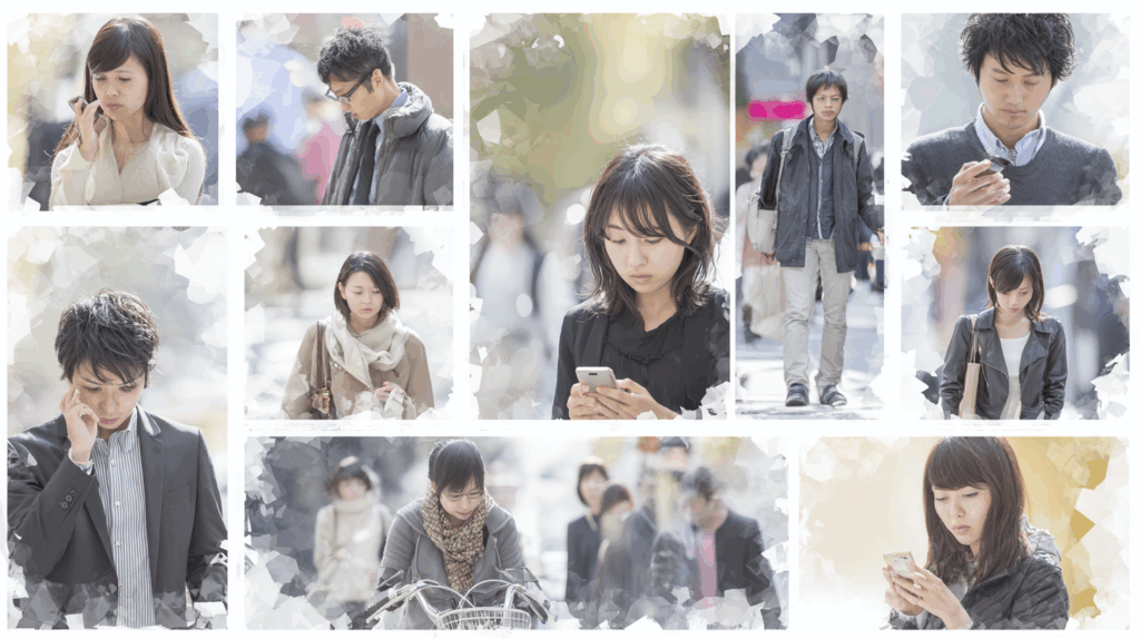悩む人たちの写真