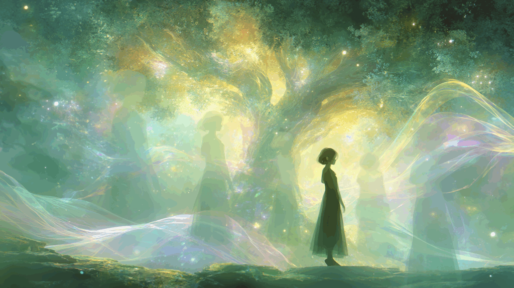 女性 女性の影 森